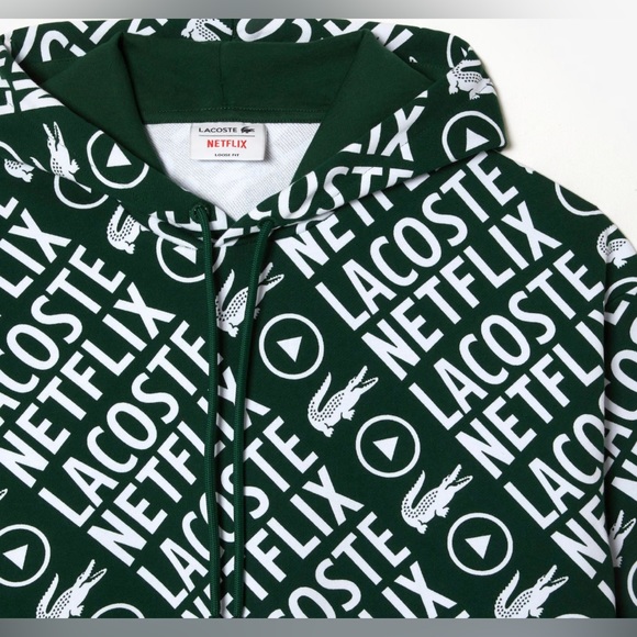 Men’s Lacoste x Netflix Loose Fit Organic Cotton Sweatshirt - Picture 2 of 3